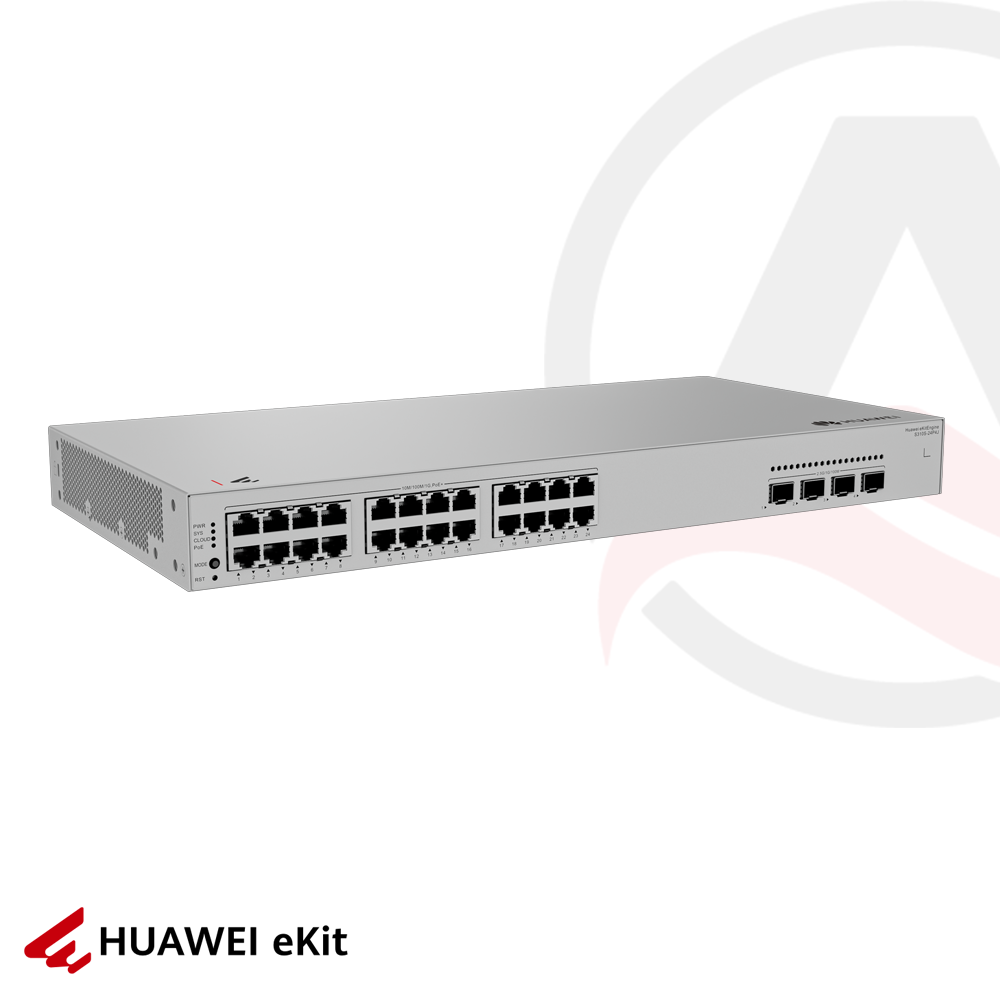 Huawei S310S-24P4J - 24 Port PoE, 4 Port 2.5G SFP, 10/100/1000 L2+ Yönetilebilir Switch, 400W