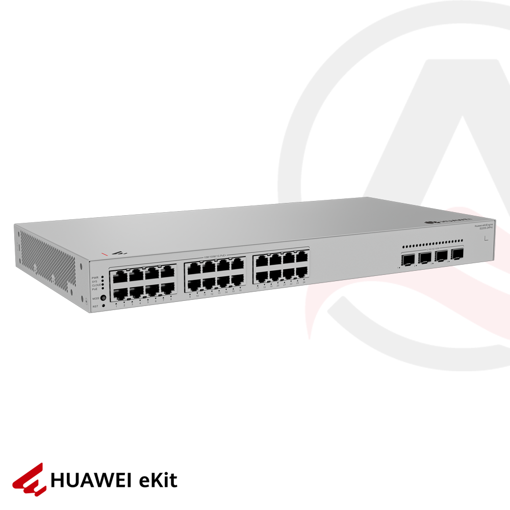 Huawei S220S-10PN4JX - 8 Port PoE, 2 Port 2.5G, 2 Port 10G SFP, 10/100/1000 L2 Yönetilebilir Switch, 128W