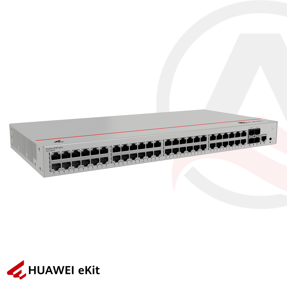 Huawei S310-48P4S - 48 Port PoE, 4 Port 1G SFP, 10/100/1000 L2+ Yönetilebilir Switch, 380W