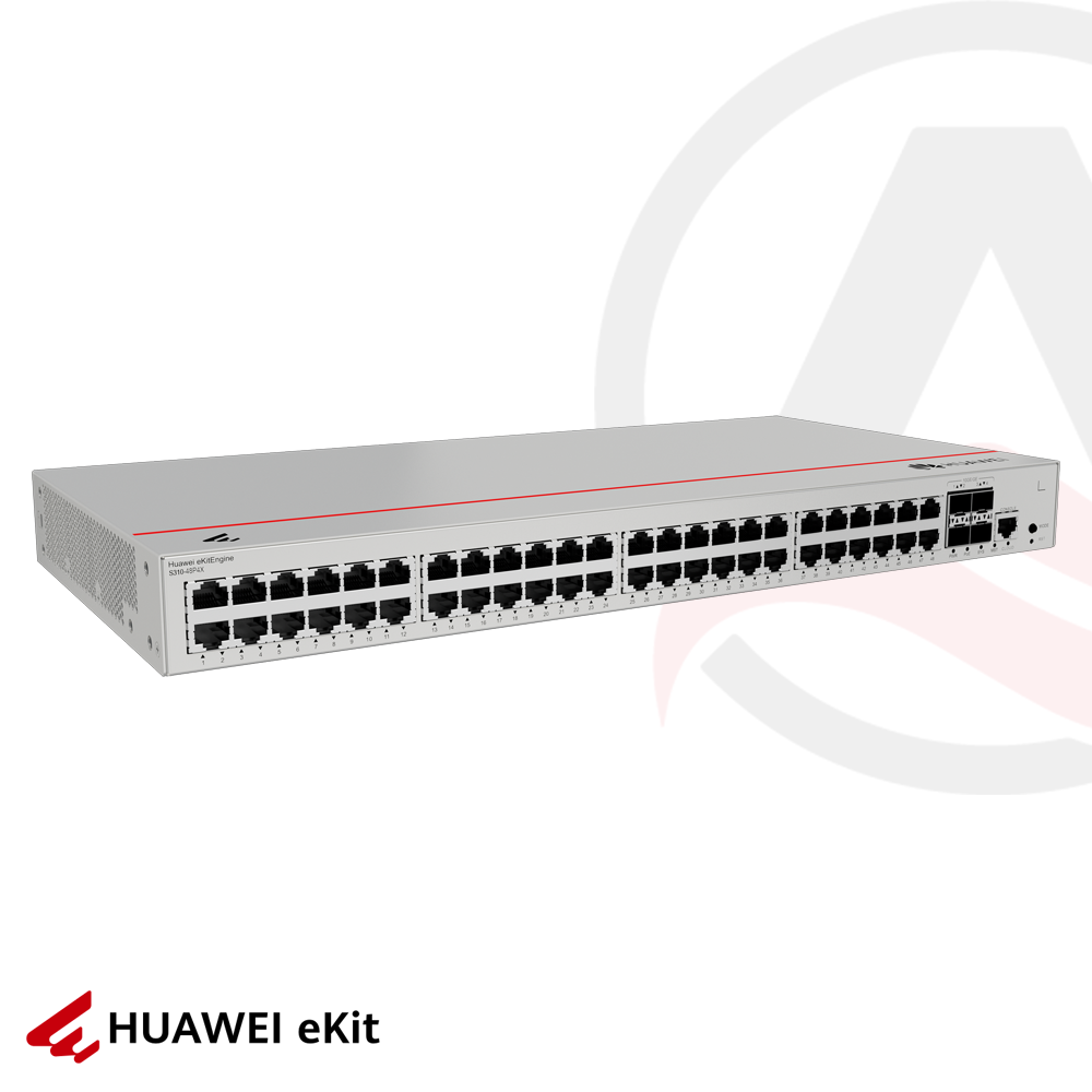 Huawei S310-48P4X - 48 Port PoE, 4 Port 10G SFP, 10/100/1000 L2+ Yönetilebilir Switch, 380W