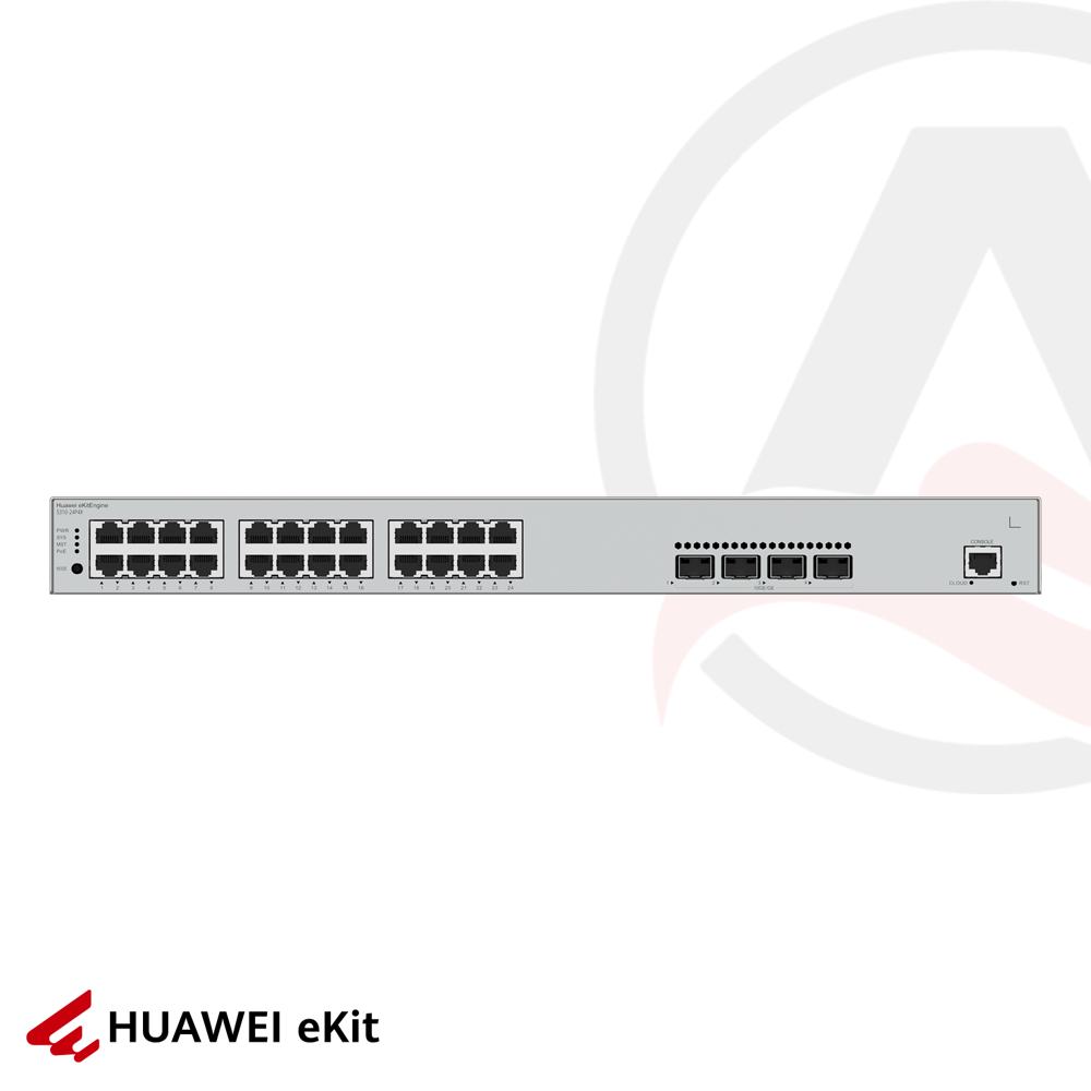 Huawei S310-24P4X - 24 Port PoE, 4 Port 10G SFP, 10/100/1000 L2+ Yönetilebilir Switch, 400W