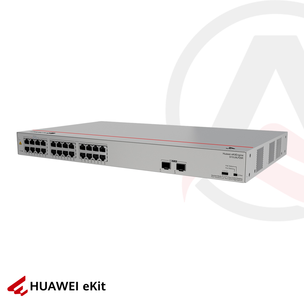 Huawei S110-24LP2SR - 24 Port PoE, 2 Port SFP, 10/100/1000 L2 Yönetilemez Switch, 124W