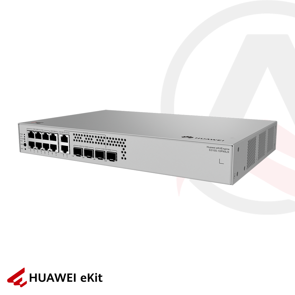 Huawei S310S-10PN4JX - 10 Port PoE, 2 Port 2.5G, 2 Port 10G SFP+, 10/100/1000 L2+ Yönetilebilir Switch, 1W